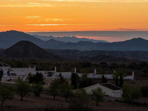 Sunsrise over the Almerian Hills at Casa Torreta Blanca Retreat Venue